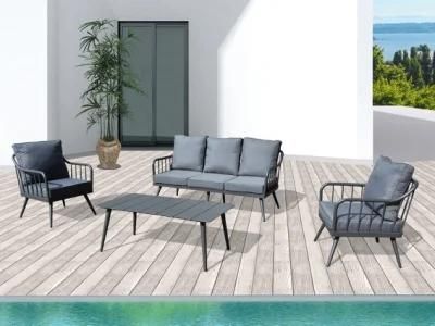 Factory Wholesales Home Hotel Aluminum Sectional Outdoor Garden Furniture Set Fabric Sofa