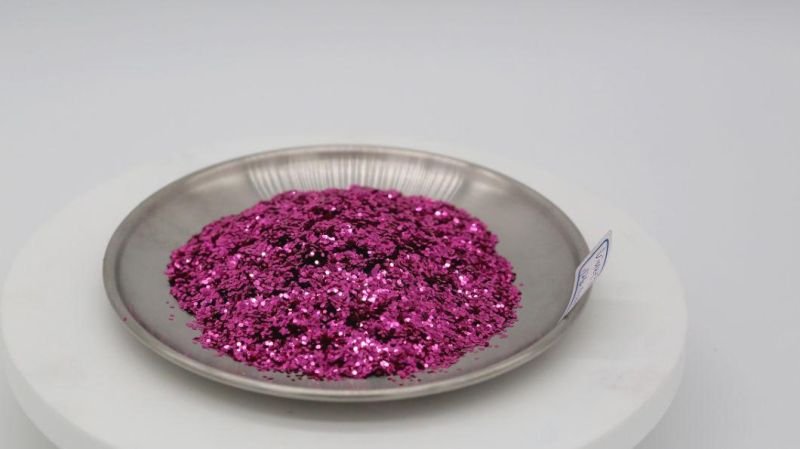 Lasting Even Skin Tone Diamond Highlighter Rose Red Holographic Glitter Powder for Valentine Makeup and Nail Arts