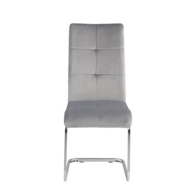 Fashionable PU Leather Chrome Dining Chairs with Chromed Legs Dining Chairs