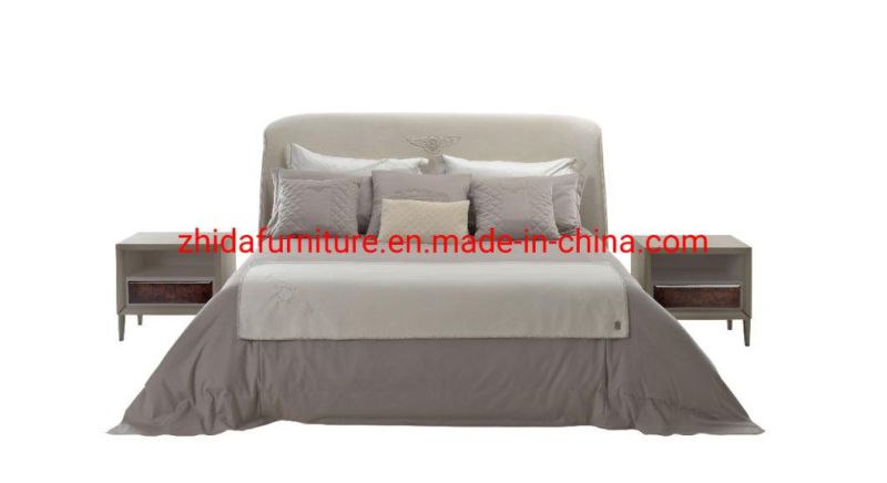Foshan Factory Wholesale Modern Design Villa Hotel Home Bedroom Furniture Super King Size Leather Fabric Bed