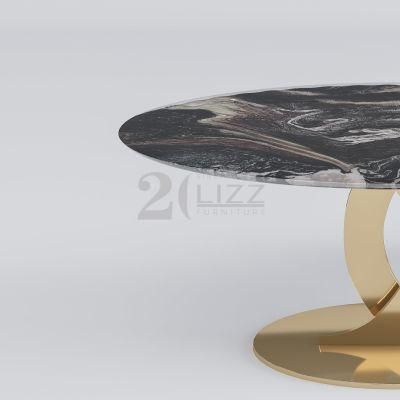 Foshan Factory Wholesale Contemporary Excellent Design Living Room Round Stainless Steel Coffee Table