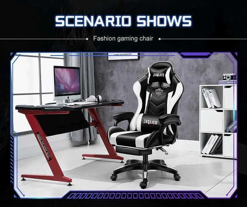 Hot Factory Ergonomic RGB LED Racing Style Silla Gamer PU Leather Computer Gaming Chair