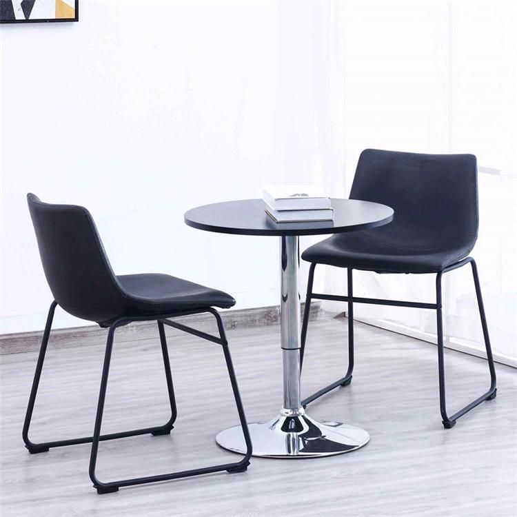 Modern Cafe Shop Restaurant Furniture Industrial Kitchen Decoration Replica Yellow Esszimmerstuhle Leather Metal Leg Dining Chair