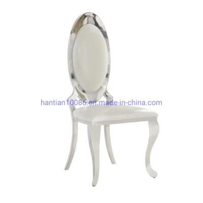 Luxury Silver Stainless Steel Chair for Banquet Wedding Hotel Dining Room Chair