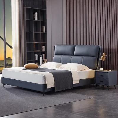 New Modern Minimalist 1.5 Double Bed Master Bedroom 1.8 Meters Leather Bed
