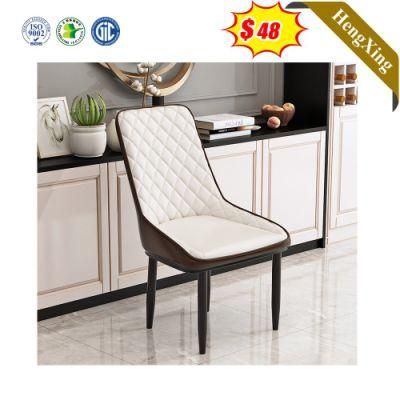 Best Selling Modern Design Leisure Metal Base Hotel Home Furniture Leather Dining Chair