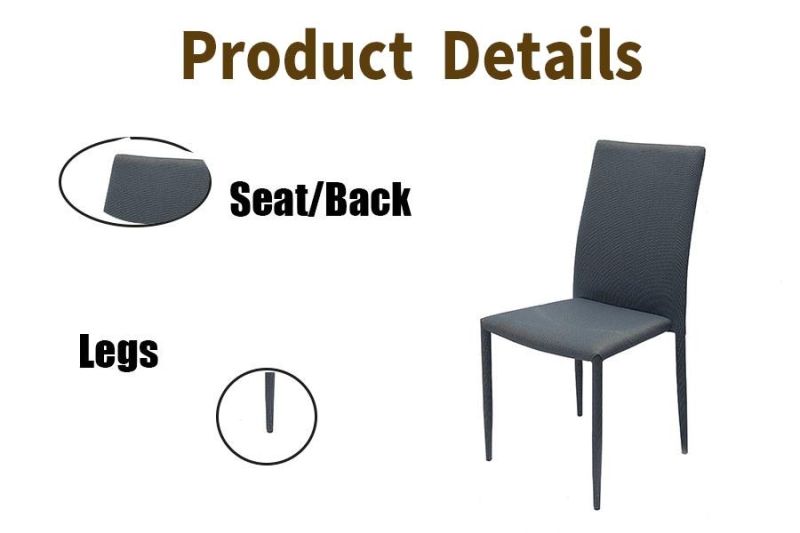 Modern China Wholesale Home Restaurant Furniture Dining Table Chair Steel PU Leather Dining Room Chair for Outdoor