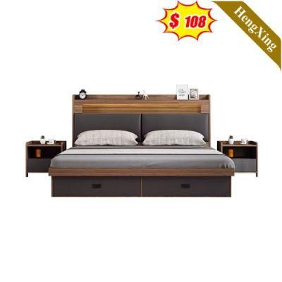 Luxury Upholstered Leather Hotel Bedroom Sets Queen King Size Bed Room Furniture Modern Home Wood Frame Beds