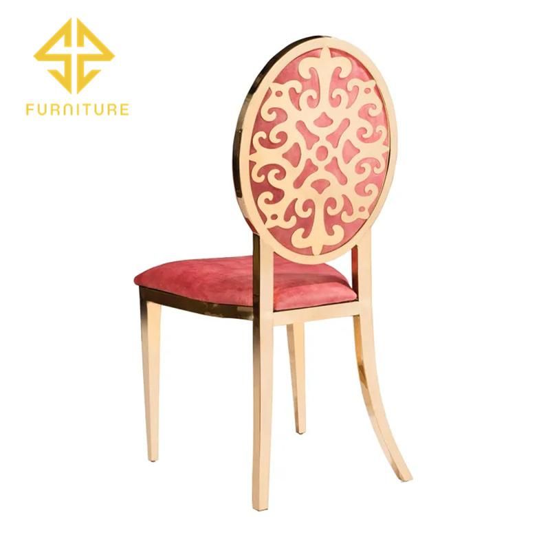 Wholesale Hot Sale Modern Hotel Furniture Luxury Metal Wedding Dining Chair for Banquet Using
