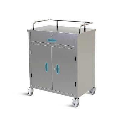 Skh018 Multi-Purpose Stainless Steel Hospital Infusion Treatment Trolley