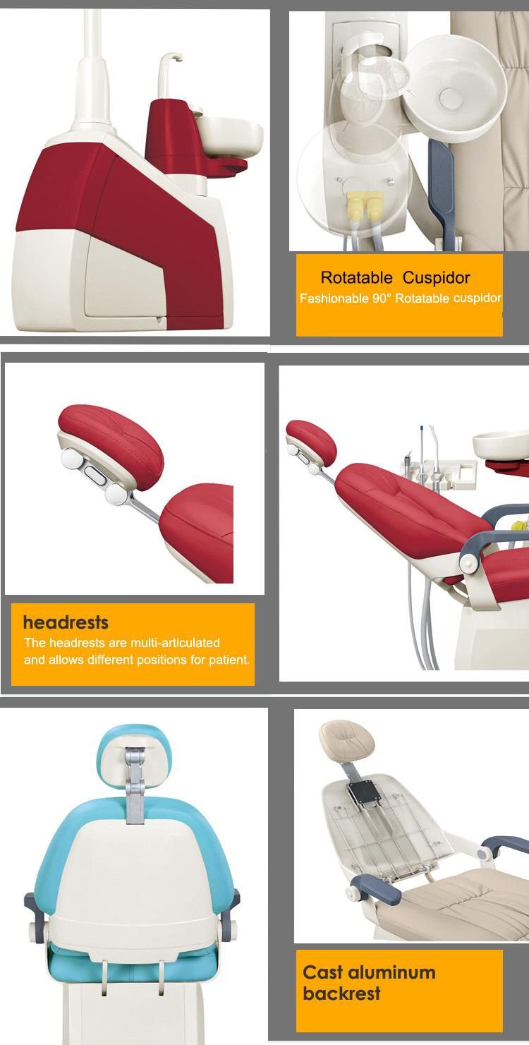 Hot Sales Duxury Dental Chair with 3 Memory Programs and Casting-Aluminum Base