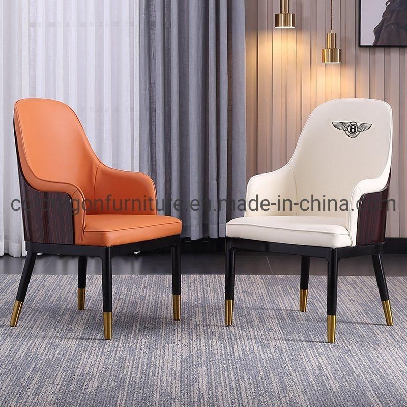 Hot Sale Wooden Legs Leather Dining Chair for Home Furniture