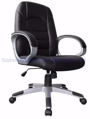 Beautiful Modern Swivel Office Chair with Good PU Leather and Chromed Frame