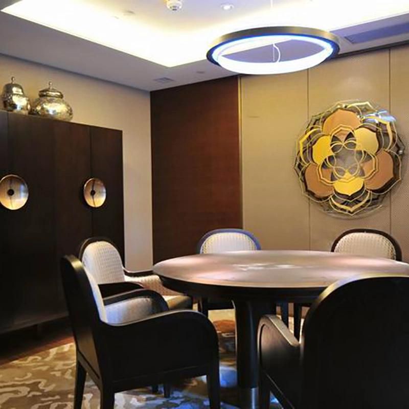 Hotel Chineserestaurant Furniture with Black Walnut Dining Table