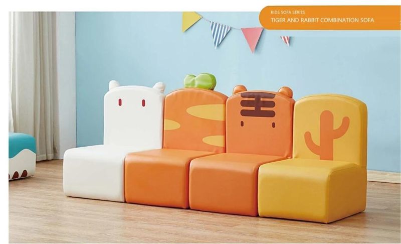 Latest Creative Soft Seat Sofa, Cartoon Kids Sofa, Kindergarten Sofa, Baby Soft Playing Sofa, Preschool Classroom Sofa, Children Home Furniture Sofa