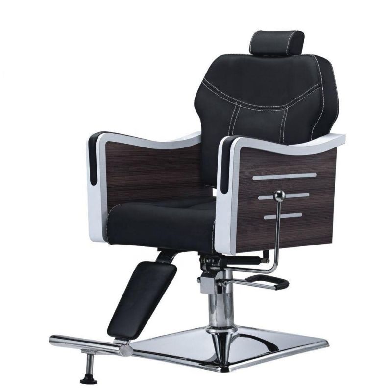 Hl-9296 Salon Barber Chair for Man or Woman with Stainless Steel Armrest and Aluminum Pedal