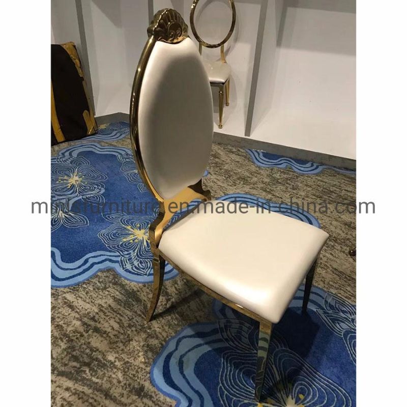 (MN-DC217) Hotel/Home/Restaurant Wedding Banquet Furniture Metal Leather Dining Chair