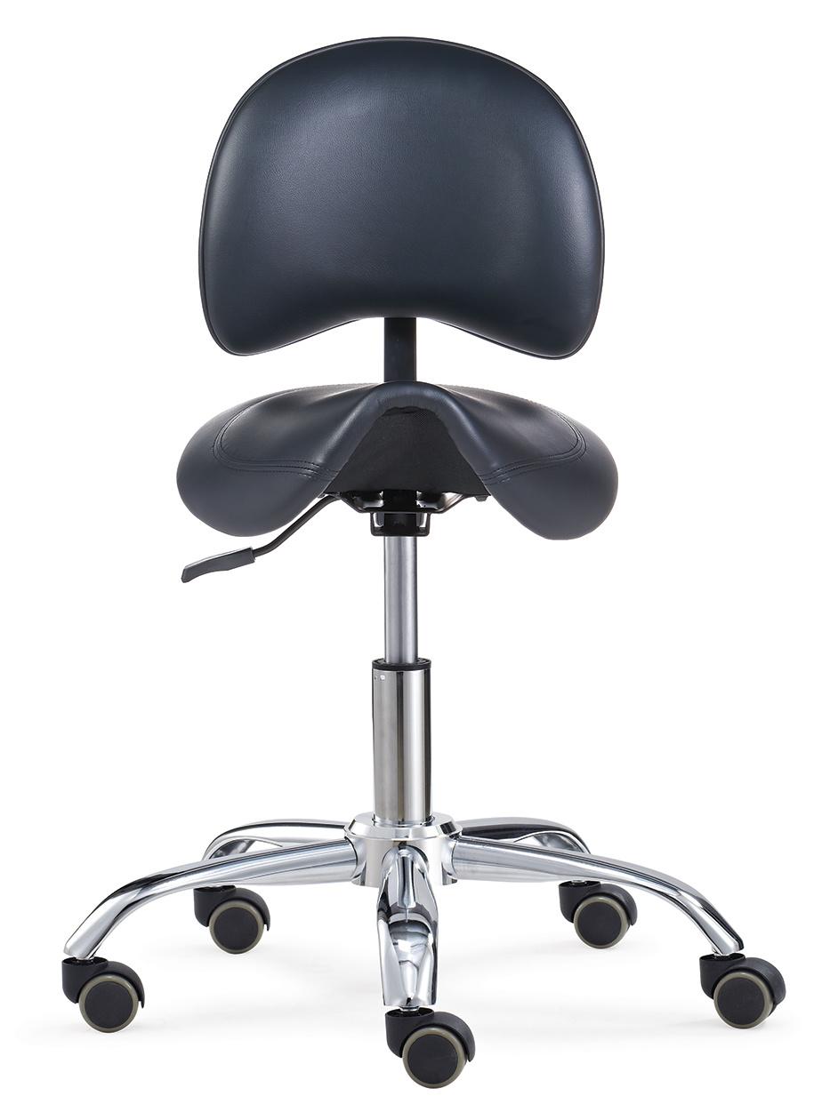 Hospital Adjustable Saddle Seat Medical Dental Assistant Stool