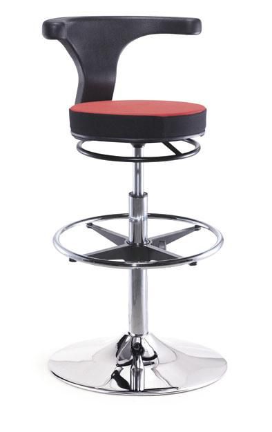 High Bar Stool Adjustable Saddle Seat Chair with Footring