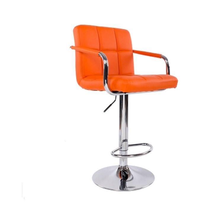 Bar Furniture Chair High Counter Bar Stool with Footrest Faux Leather Swivel Lift Bar Chair