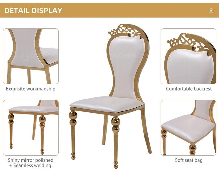 Event Rental Furniture Luxury Stainless Steel Stackable Wedding Chair