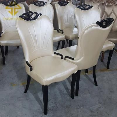 Modern Design Wooden Base PU Leather Hotel Weddding Banquet Room Luxury Chair