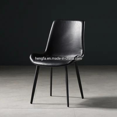 Wholesale Market Kitchen Furniture Metal Frame Leather Dining Chairs