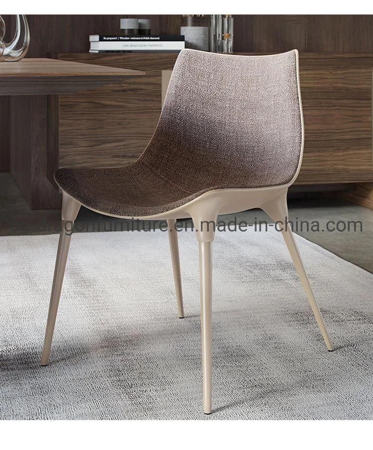 High Quality Home Furniture Glass Steel Dining Chair with Leather