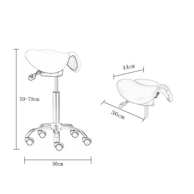 Ergonomic Dentist Chair Swivel Adjustable Saddle Stool for Hospital Doctor