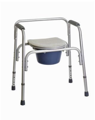 Handicapped Bath Toilet Commode Chair/ Padded Cushion Adjustable Commode Chair