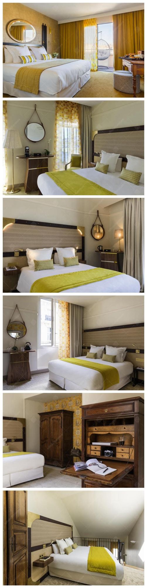 Artistical Design Modern Hotel Apartment Bedroom Furniture Sets for Sale