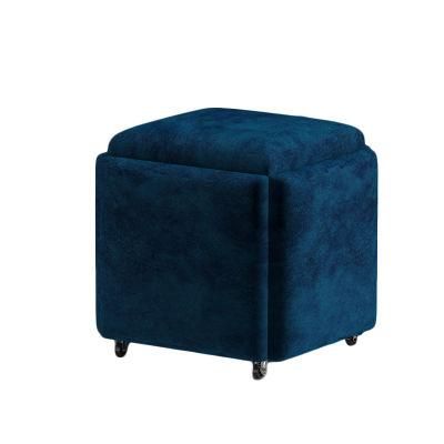 Home Living Room Bedroom Furniture Sofa Velvet Square Folding Stool Chair