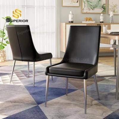 Nordic Style Stainlesss Steel Lgs Velvet Fabric Dining Chair Wholesale