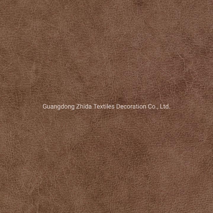 Crown Plaza Antiqued Wear-Resisting Durable Couch Fabric Upholstery Leather
