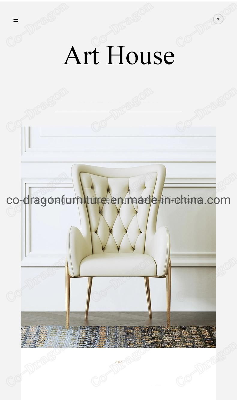 Modern Leather Dining Room Furniture Luxury Dining Chair with Arm