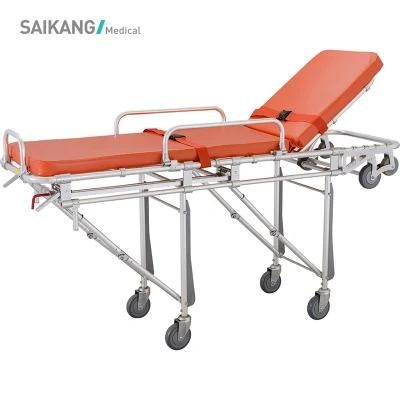 Skb039 (C) Saikang Sale Hospital Folding Medical Ambulance Patient Transport Stretcher Trolley Price