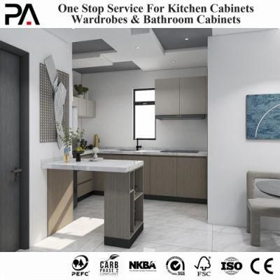 PA Interior Design Island Base Handle Furniture Modular Kitchen Wall Modern Cabinets