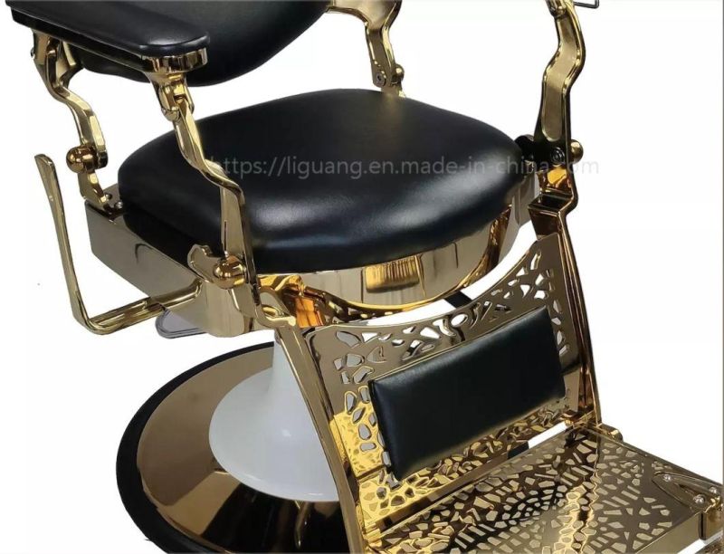 2019 New Barber Chair with White Heavy Duty Salon Chair, Hairdressing Chair