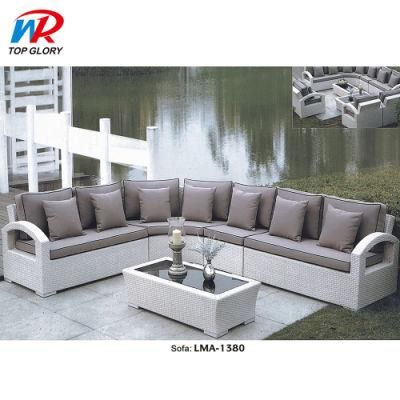 Sofa Lounge Set Modern Style All Hand-Made Outdoor Rattan Furniture Rope Weaving Sofa for Garden
