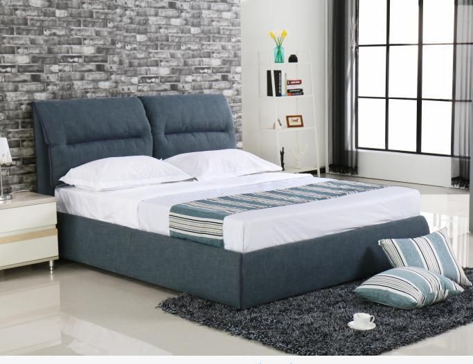 Home Bedroom Furniture Comfortable Fabric Bed Frame Furniture