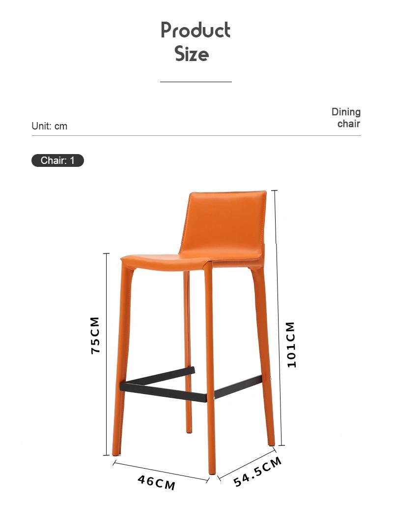 New Design Hotel Cheap Home Furniture Bar Chair with Iron Legs