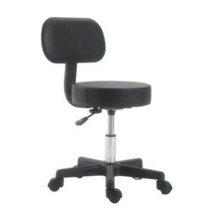 PU Leather Black Rolling Bar Stool Barber Chair Furniture