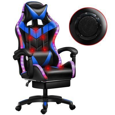 Cheap 135 Degrees CE Certified Racing E-Sports Chair Massage LED Gaming Chair in Home Office