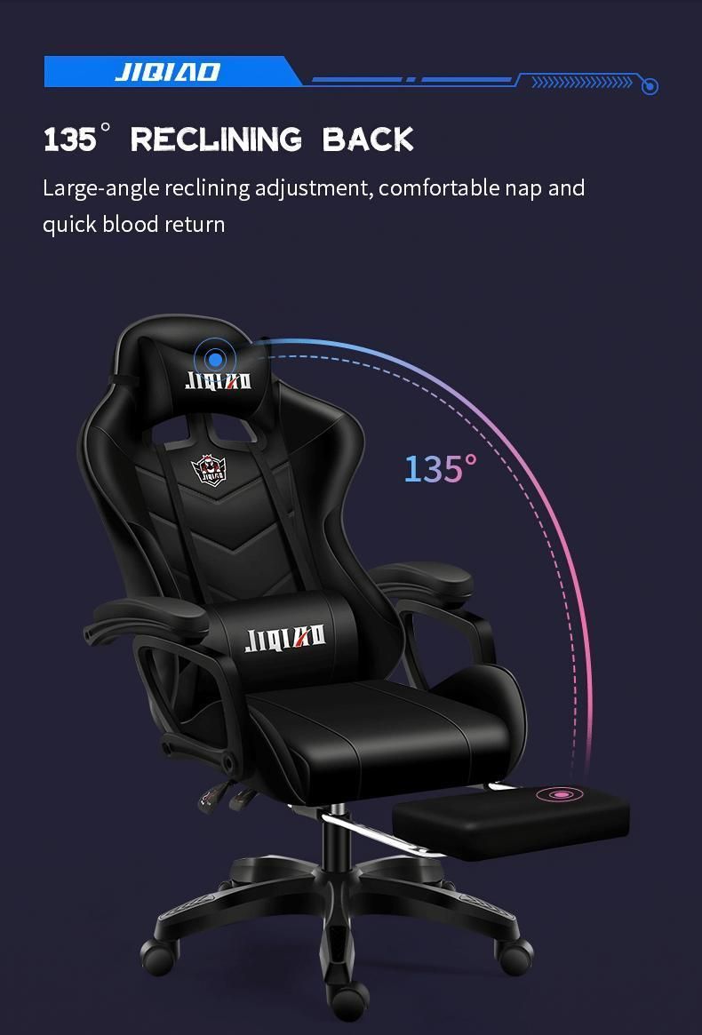 Hot-Selling Custom PC Racing Computer Reclining Leather Silla Gamer Office Gaming Chair with Footrest