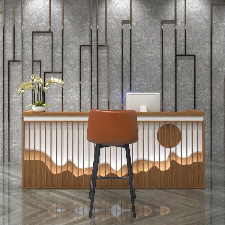Modern Style Hotel High Leg Leather Bar Chair