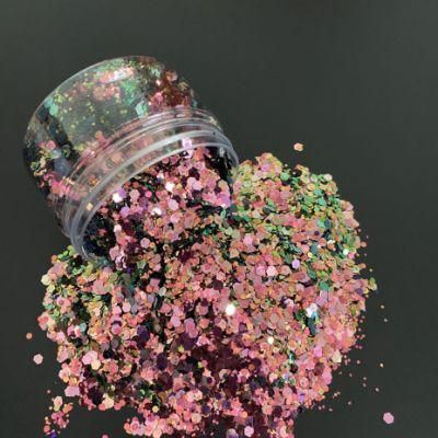 Wholesale Color Shift Chameleon Chunky Mix Glitter for Crafts
