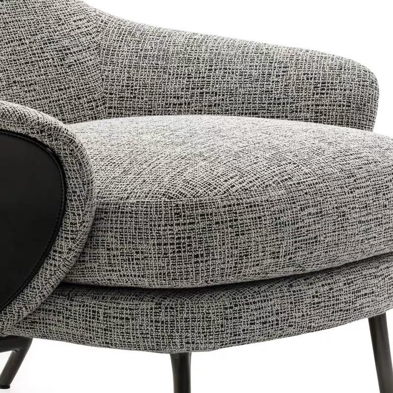 New Design Fabric Upholstery Ergonomic Lounge Chair with Ottoman