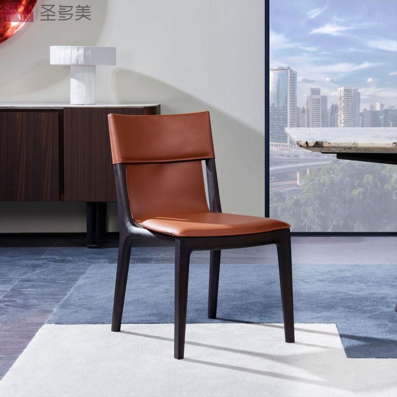Modern Style Luxurious and Comfortable Leather Dining Chair