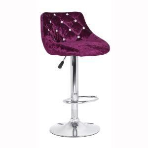 Fashion Kitchen Velvet Fabric High Swivel Bar Stools