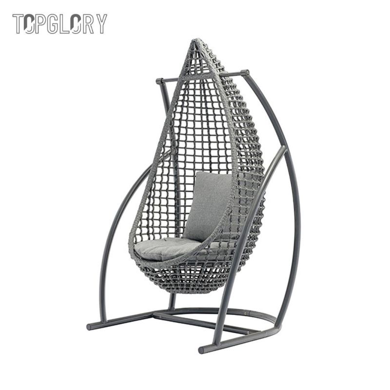 Outdoor Garden Patio Bistro Balcony Assembled Indoor PE Rattan Egg Swing Chair